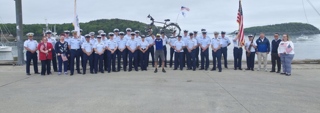 69-year-old admiral rides 2,170 miles in support of Coast Guard families for CGMA.  